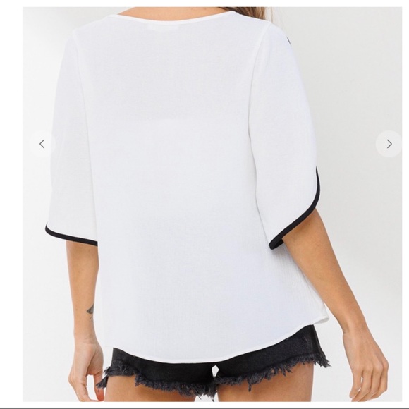 Jamie Boho Color Block Butterfly Sleeve Top - Picture 2 of 5